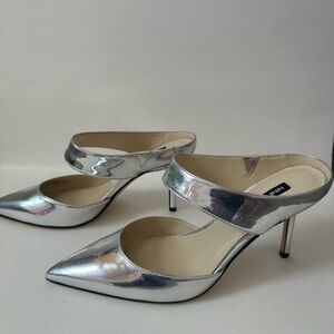 Silver High Heel Women's Shoes size 12